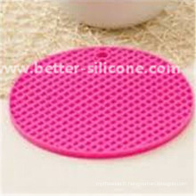 Tapis coloré personnalisé de pot de silicone